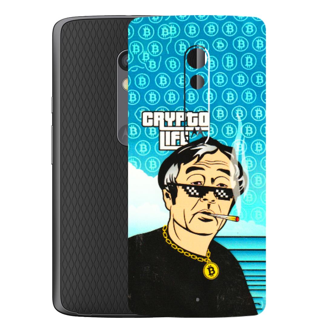 Motorola Phone Skins (All Models) - Crypto Thug Life - 3D Embossed Finish (L-179) Motorola Moto X Play
