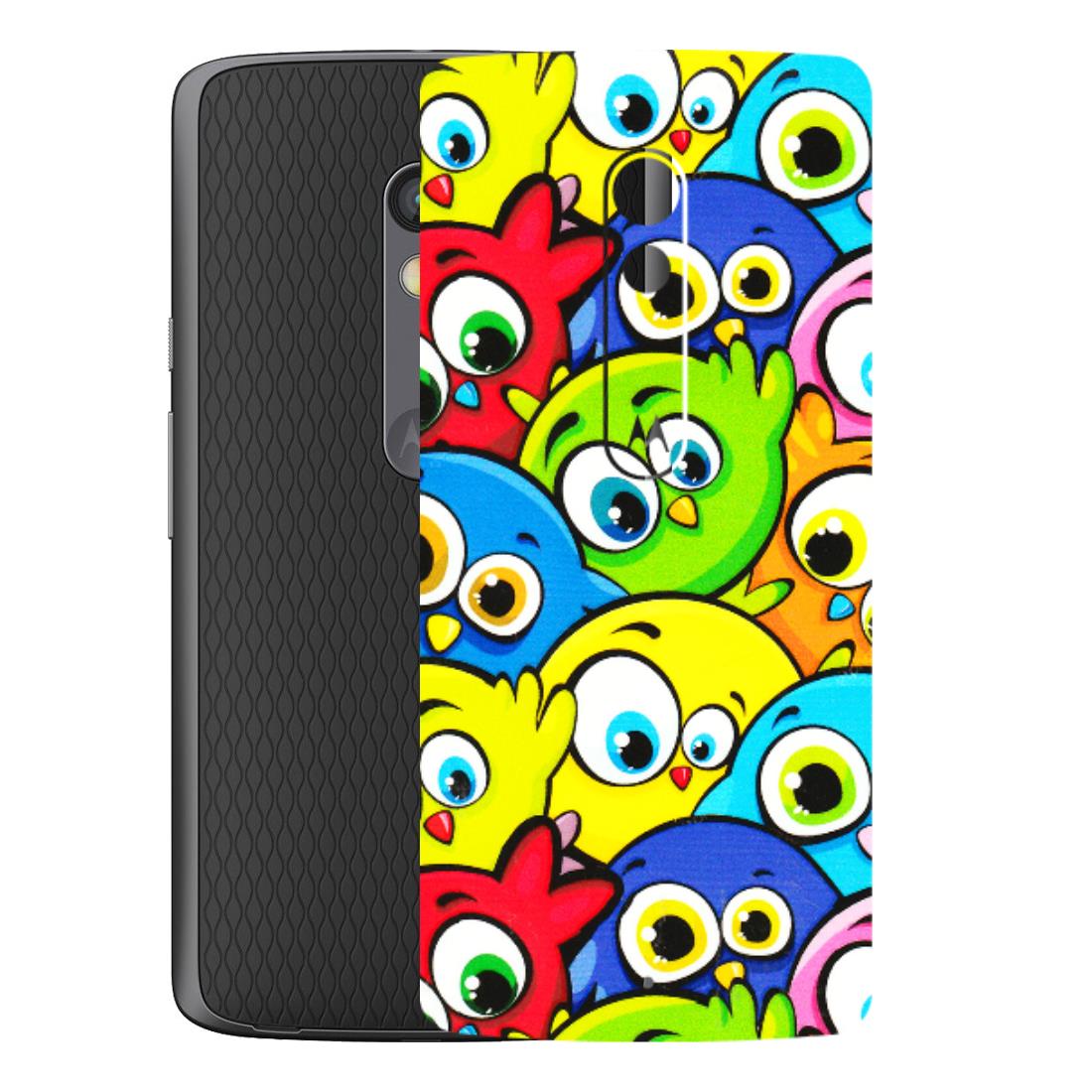 Motorola Phone Skins (All Models) - Cute Fluffy Birds - 3D Embossed Finish (L-213) Motorola Moto X Play