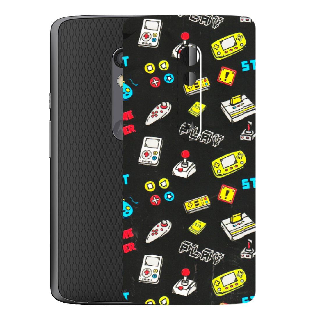 Motorola Phone Skins (All Models) - Gaming Doodles - 3D Embossed Finish (L-224) Motorola Moto X Play