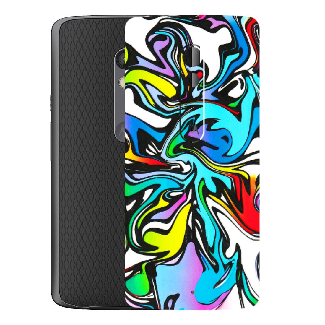 Motorola Phone Skins (All Models) - Abstract Colour Paints - 3D Embossed Finish (L-271) Motorola Moto X Play