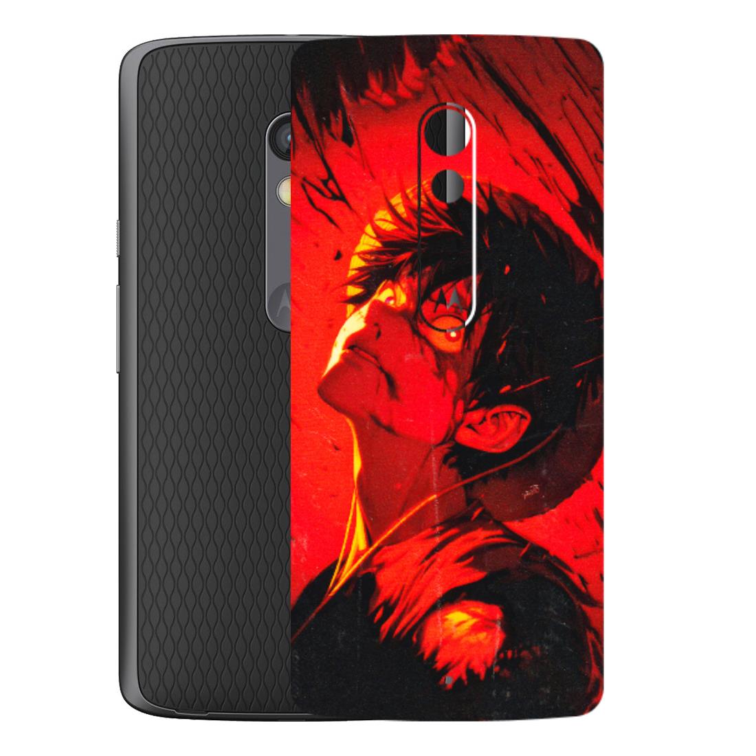 Motorola Phone Skins (All Models) - D.Luffy Power Up One Piece Anime - 3D Embossed Finish (L-326) Motorola Moto X Play