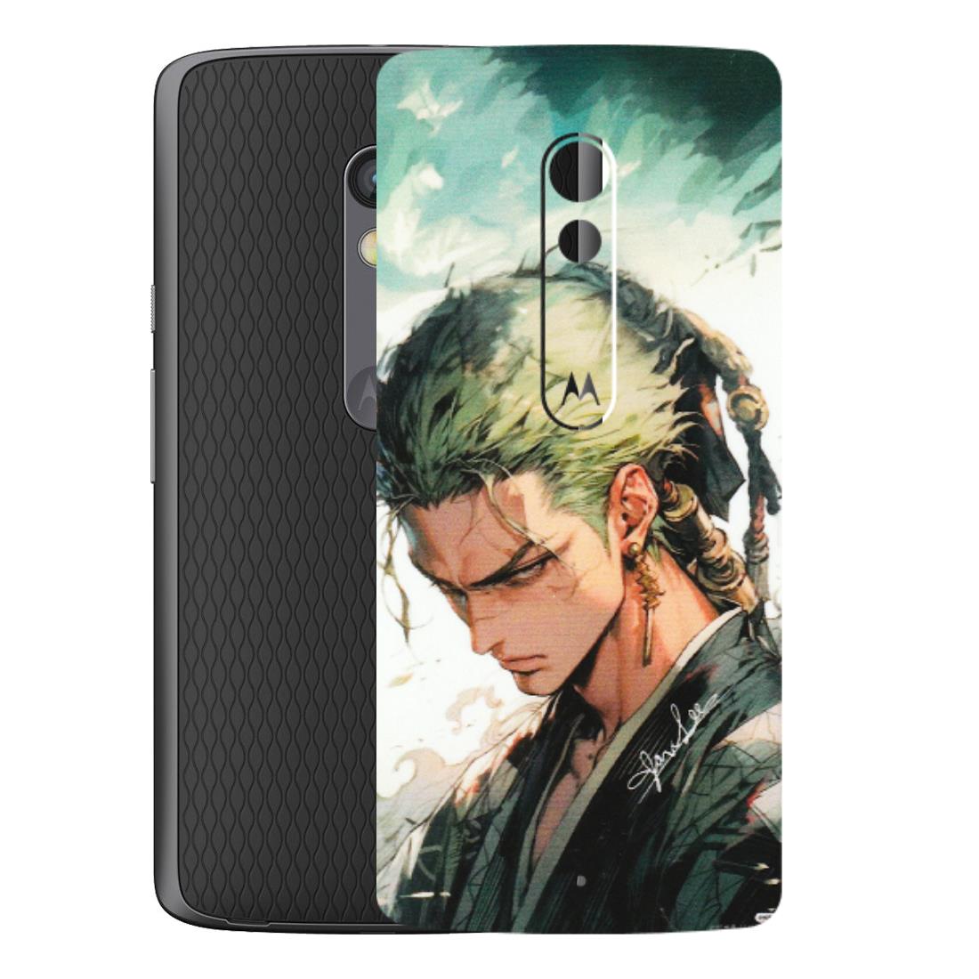 Motorola Phone Skins (All Models) - New Roronoa Zoro One Picece Anime - Matte Finish (M-140) Motorola Moto X Play