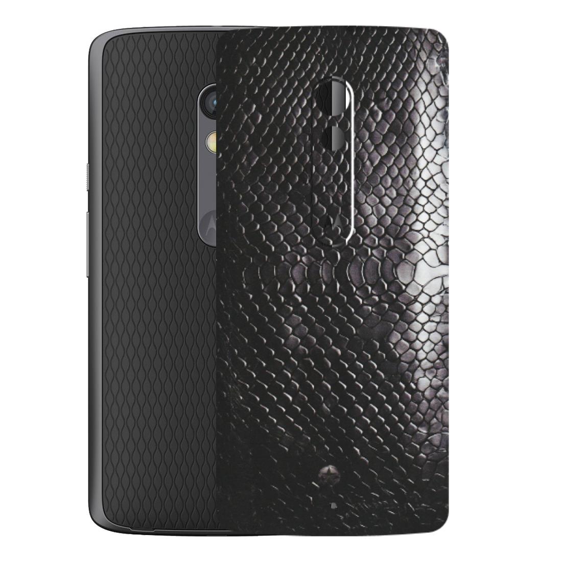 Motorola Phone Skins (All Models) - Black Snack Leather - Matte Finish (M-147) Motorola Moto X Play