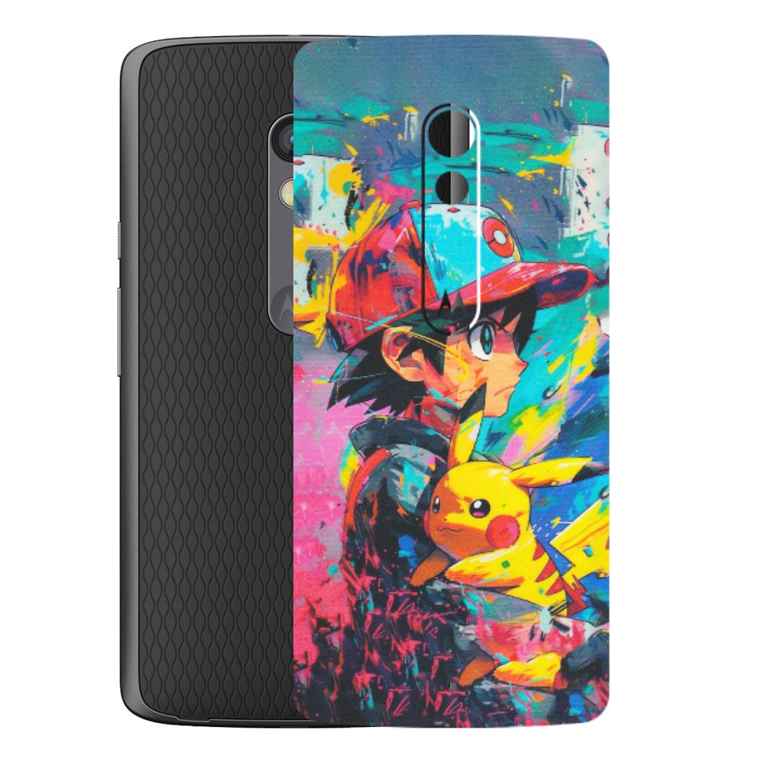 Motorola Phone Skins (All Models) - Ash & Pikachu - Matte Finish (M-26) Motorola Moto X Play