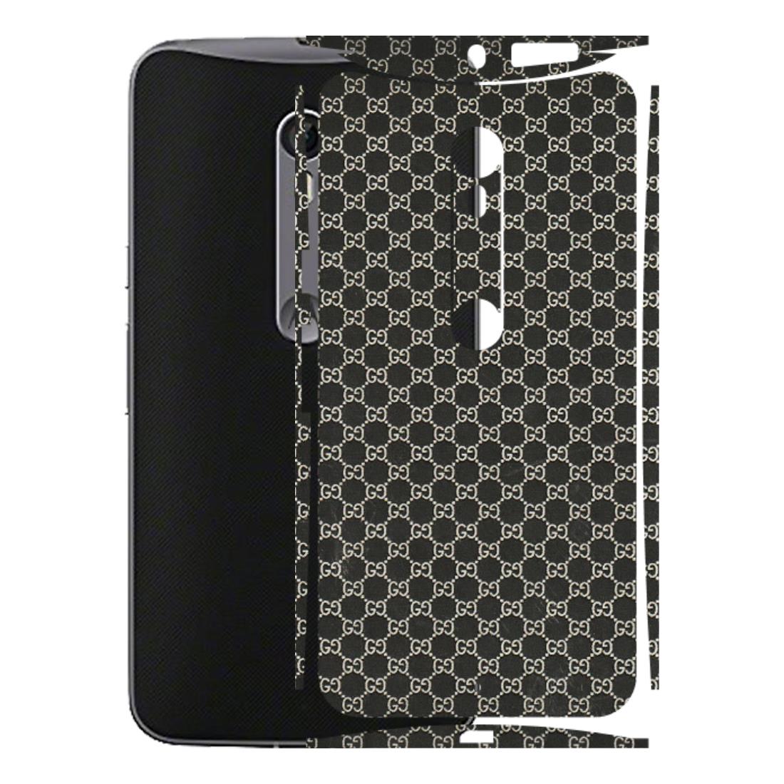 Motorola Phone Skins (All Models) - Black G Print - 3D Embossed Finish (L-109) Motorola Moto X Style