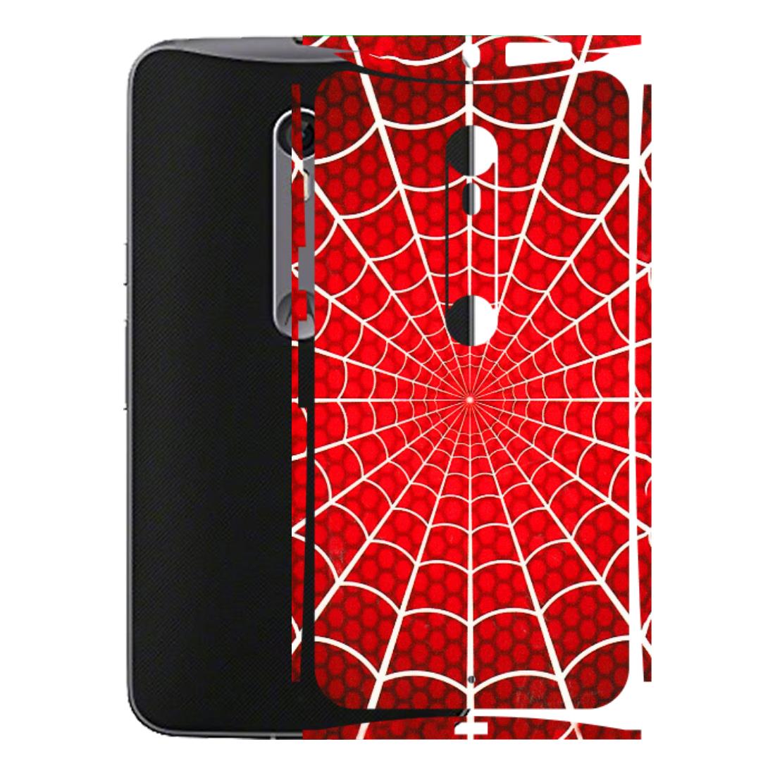 Motorola Phone Skins (All Models) - Classic Spidey Web - 3D Embossed Finish (L-115) Motorola Moto X Style