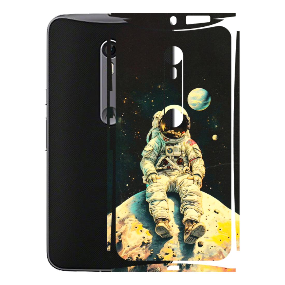 Motorola Phone Skins (All Models) - Astronaut in Space - 3D Embossed Finish (L-16) Motorola Moto X Style