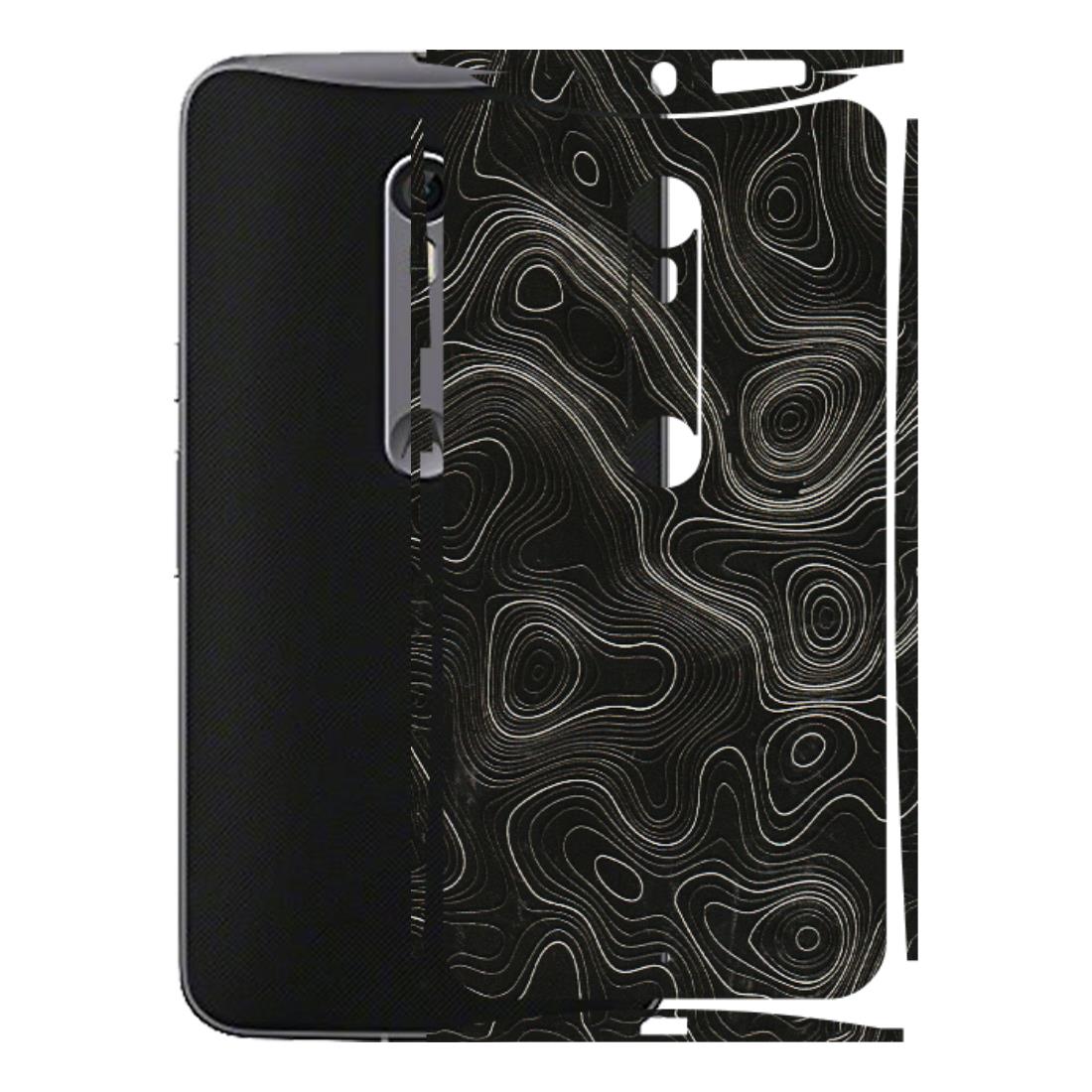 Motorola Phone Skins (All Models) - Black Swirl - 3D Embossed Finish (L-196) Motorola Moto X Style