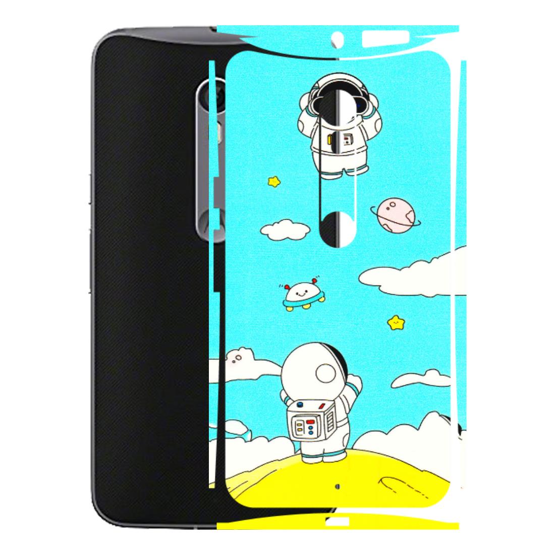 Motorola Phone Skins (All Models) - Blue Skies Astro Float - 3D Embossed Finish (L-230) Motorola Moto X Style