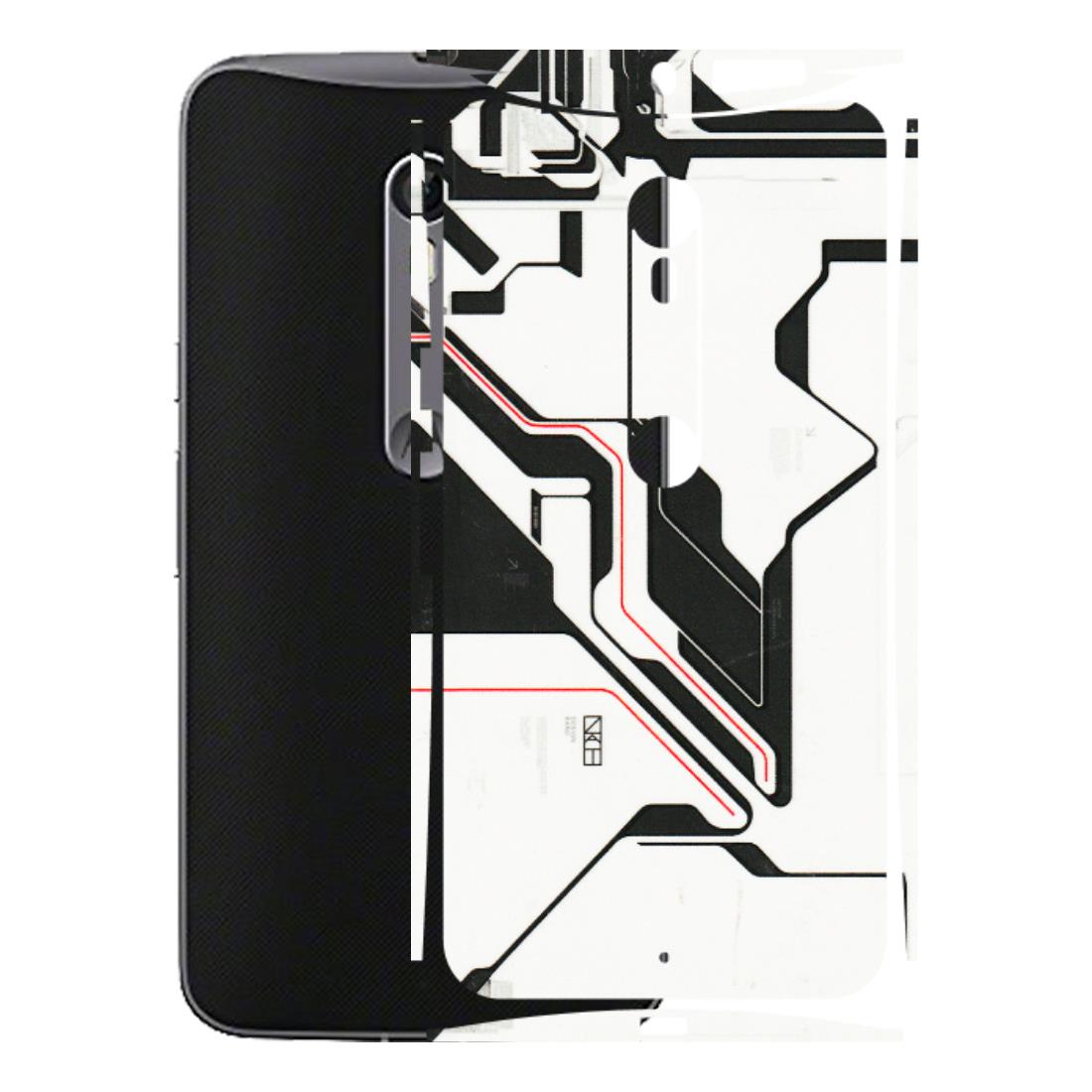 Motorola Phone Skins (All Models) - White Techy Logo - 3D Embossed Finish (L-312) Motorola Moto X Style