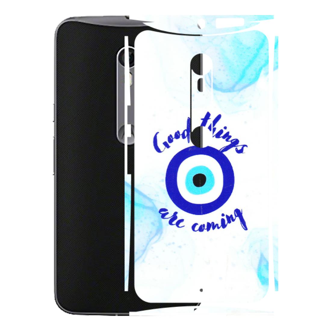Motorola Phone Skins (All Models) - Evil Eye Good Things Are Coming - 3D Embossed Finish (L-322) Motorola Moto X Style