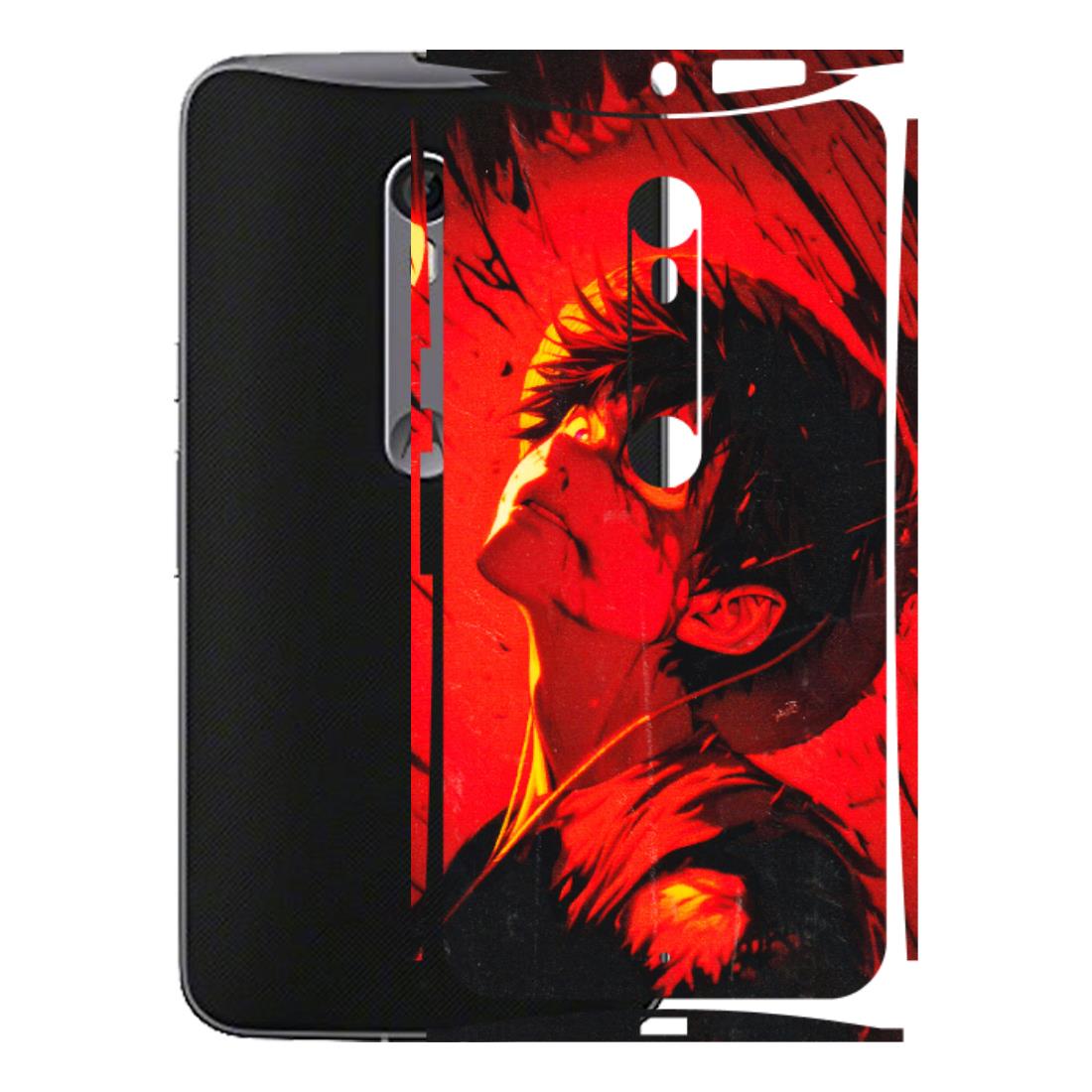 Motorola Phone Skins (All Models) - D.Luffy Power Up One Piece Anime - 3D Embossed Finish (L-326) Motorola Moto X Style