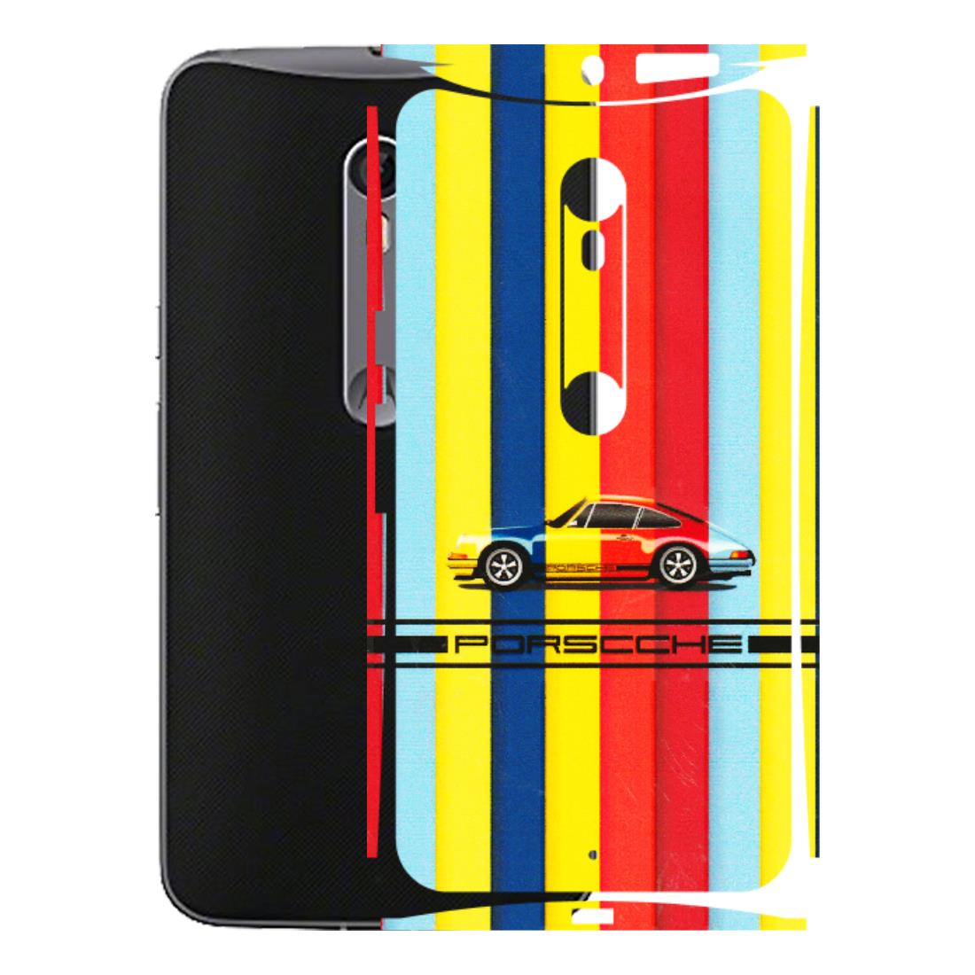 Motorola Phone Skins (All Models) - Multicolour Porche - 3D Embossed Finish (L-39) Motorola Moto X Style