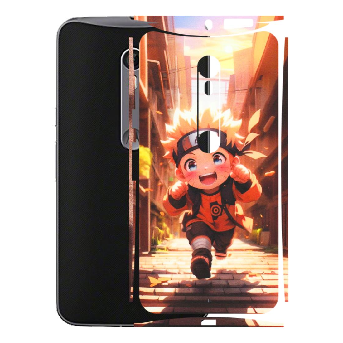 Motorola Phone Skins (All Models) - Naruto Cute Toon Running - Matte Finish (M-04) Motorola Moto X Style