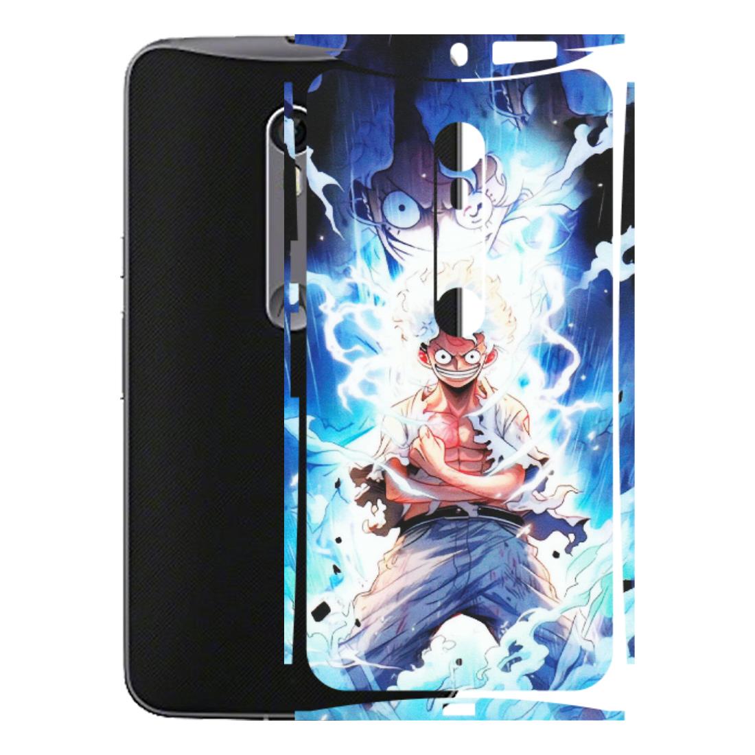 Motorola Phone Skins (All Models) - Blue Thunder Luffy Anime - Matte Finish (M-132) Motorola Moto X Style
