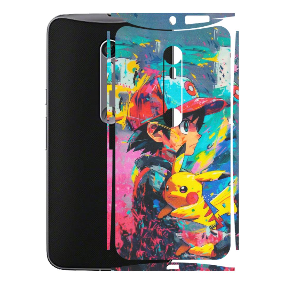 Motorola Phone Skins (All Models) - Ash & Pikachu - Matte Finish (M-26) Motorola Moto X Style