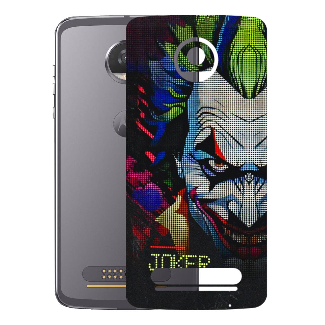 Motorola Phone Skins (All Models) - Joker Dot Matrix - 3D Embossed Finish (L-08) Motorola Moto Z2 Play