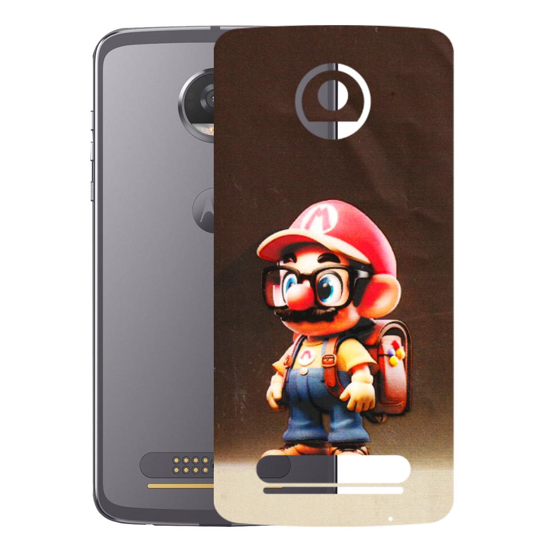 Motorola Phone Skins (All Models) - Little Mario - 3D Embossed Finish (L-119) Motorola Moto Z2 Play