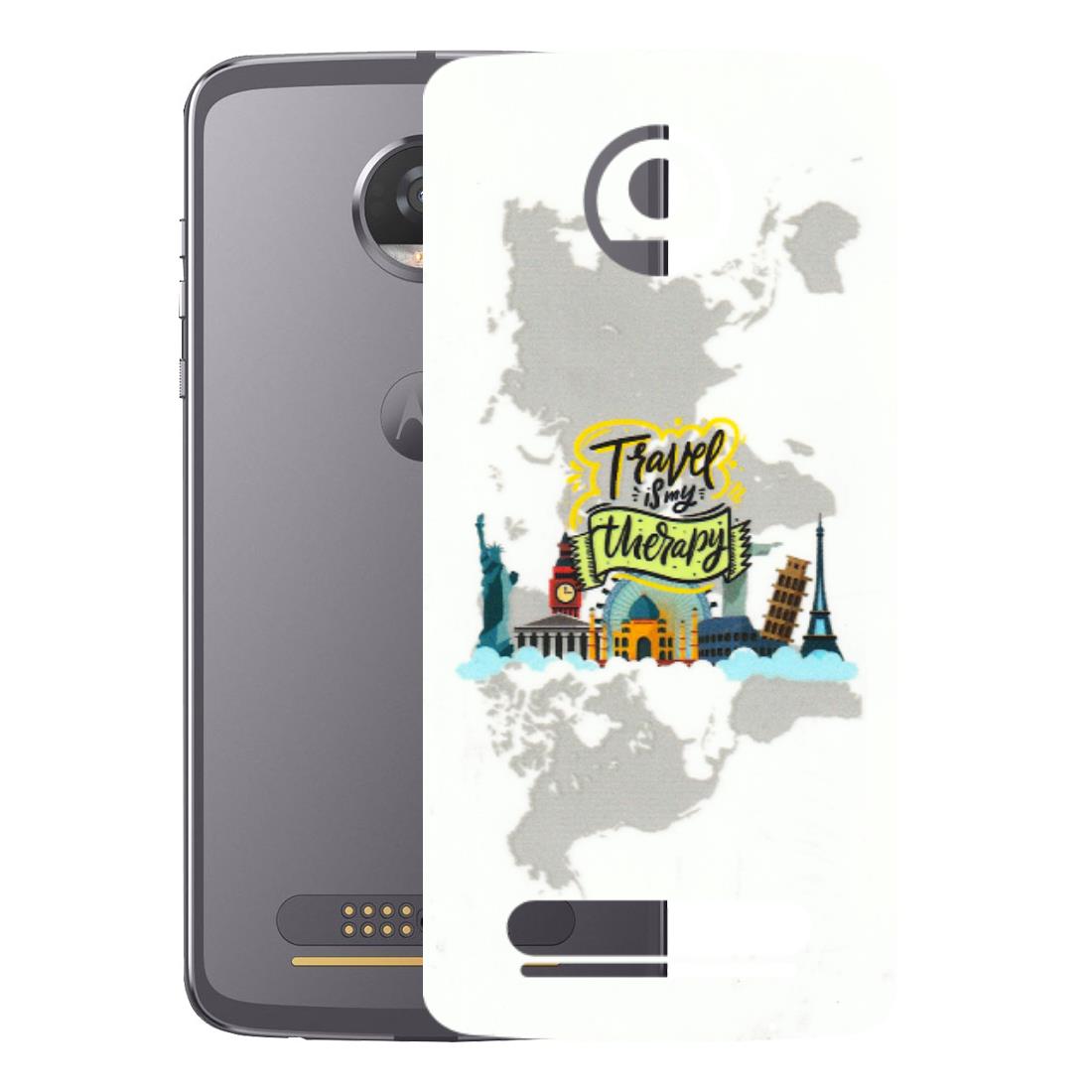 Motorola Phone Skins (All Models) - Travel Therapy - 3D Embossed Finish (L-199) Motorola Moto Z2 Play