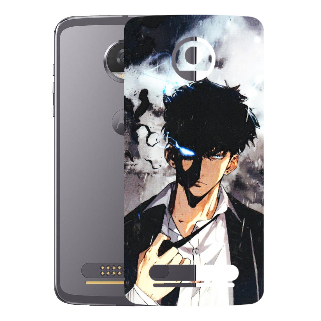 Motorola Phone Skins (All Models) - Sung Jinwoo Manhwa Anime - 3D Embossed Finish (L-328) Motorola Moto Z2 Play