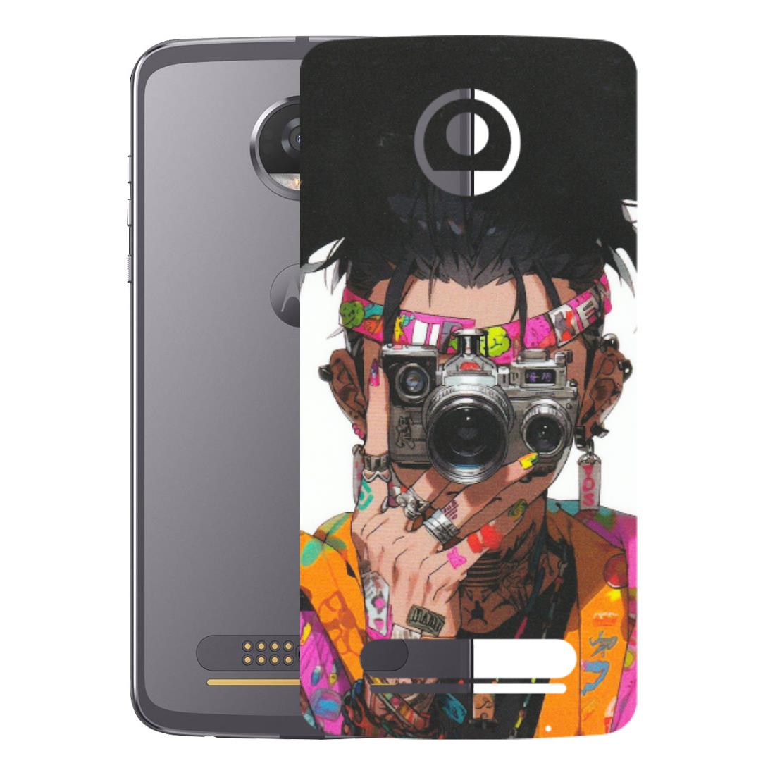 Motorola Phone Skins (All Models) - Camera Lover Girl - Matte Finish (M-09) Motorola Moto Z2 Play