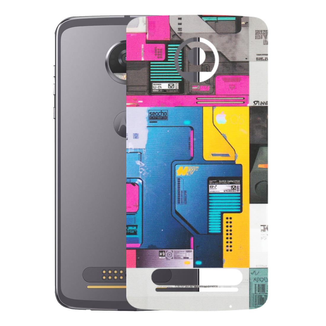 Motorola Phone Skins (All Models) - Colourfull Motherboard Internals - Matte Finish (M-55) Motorola Moto Z2 Play