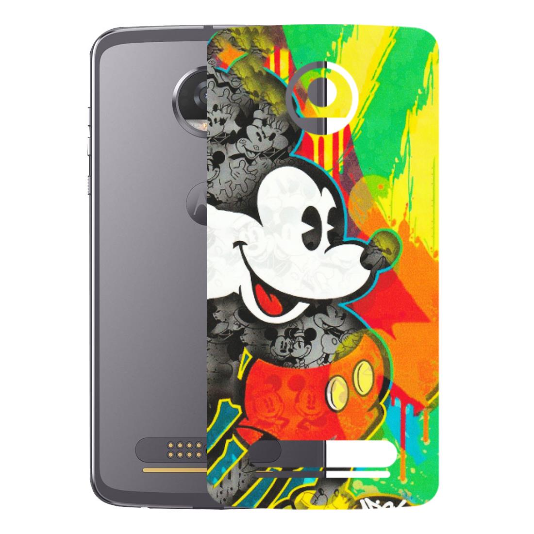Motorola Phone Skins (All Models) - Multiple Mickey With Colourful Texture - Matte Finish (M-84) Motorola Moto Z2 Play