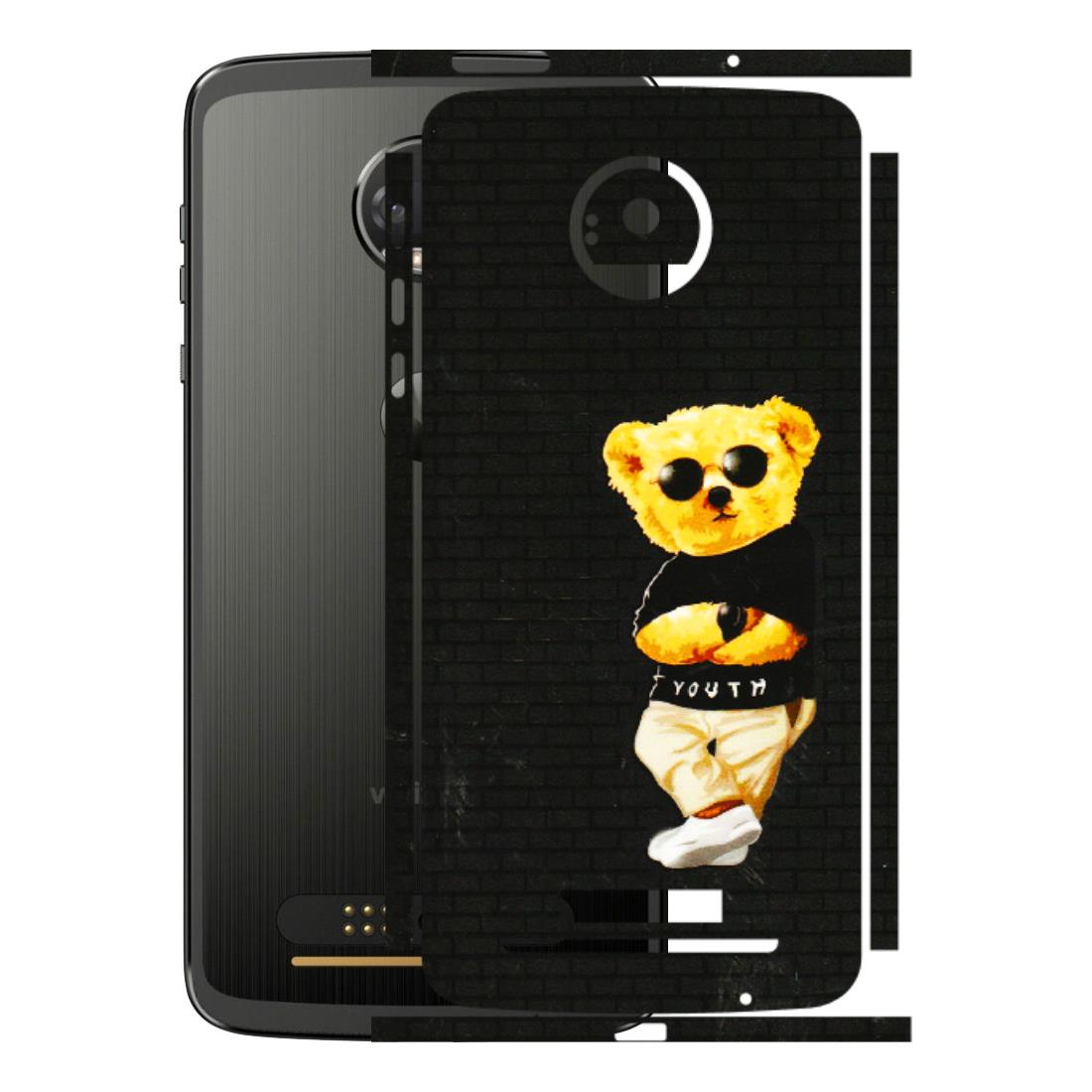 Motorola Phone Skins (All Models) - Classy Teddy Bear - 3D Embossed Finish (L-116) Motorola Moto Z