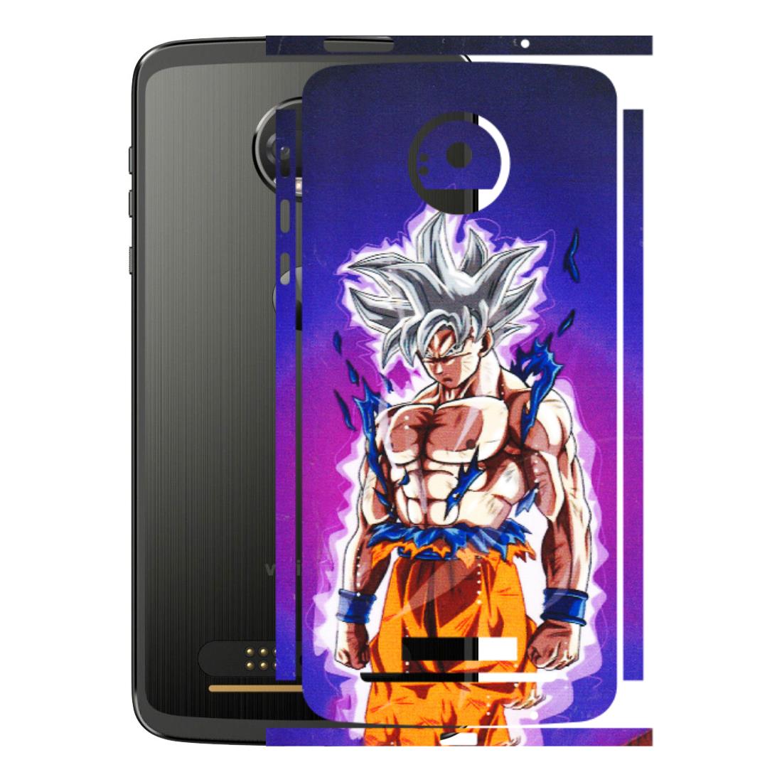 Motorola Phone Skins (All Models) - Goku Purple Anime - 3D Embossed Finish (L-147) Motorola Moto Z