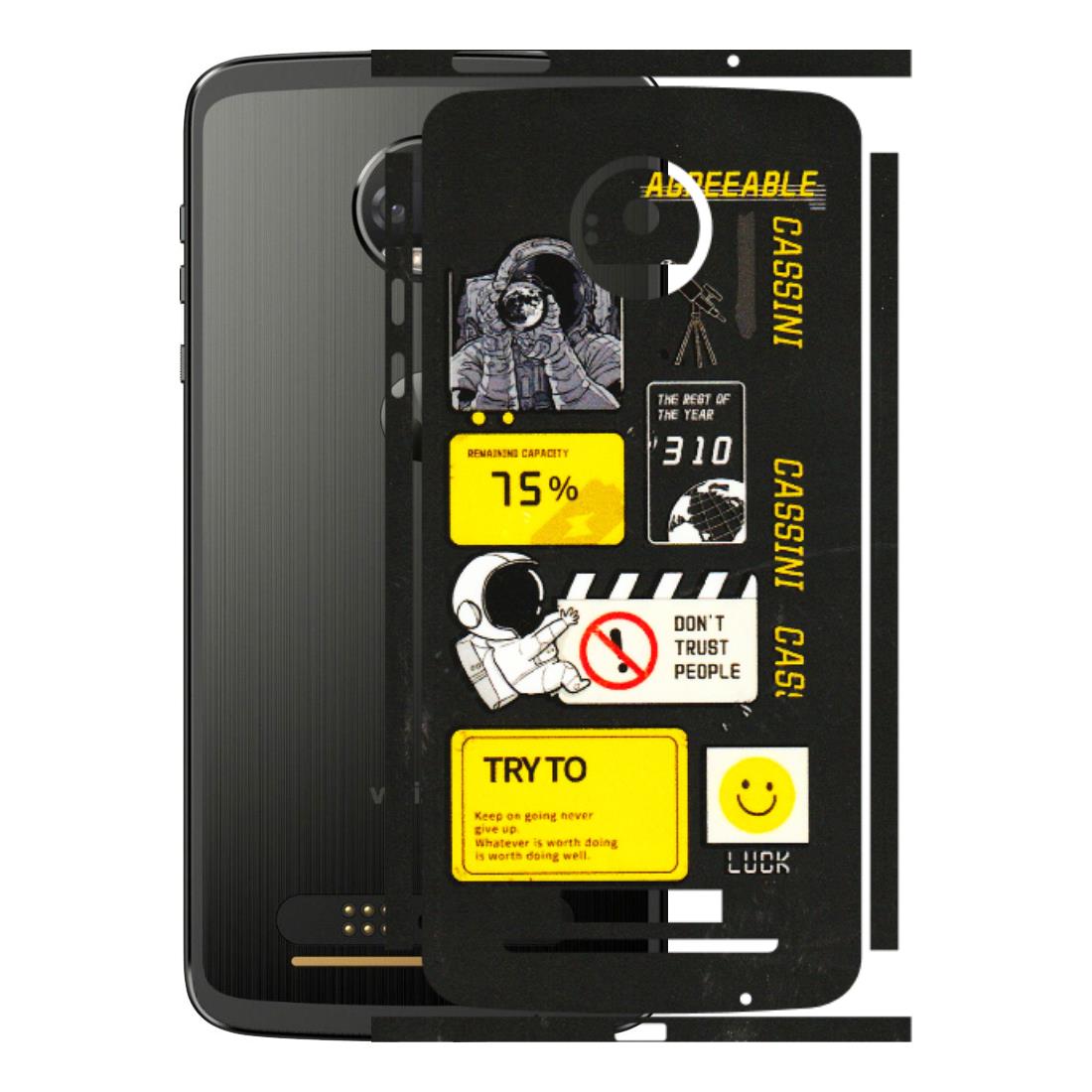 Motorola Phone Skins (All Models) - Black Cassini - 3D Embossed Finish (L-161) Motorola Moto Z