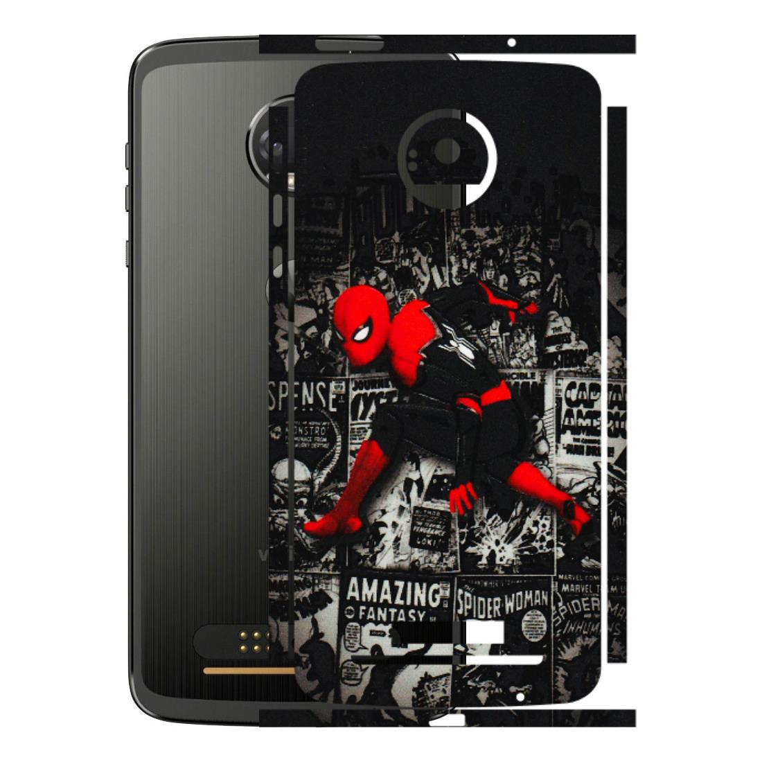 Motorola Phone Skins (All Models) - SpiderMan New - 3D Embossed Finish (L-162) Motorola Moto Z