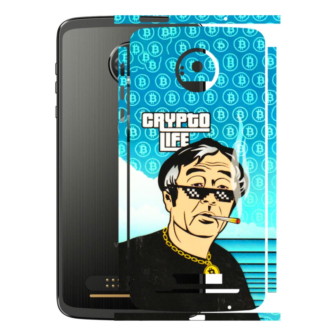 Motorola Phone Skins (All Models) - Crypto Thug Life - 3D Embossed Finish (L-179) Motorola Moto Z