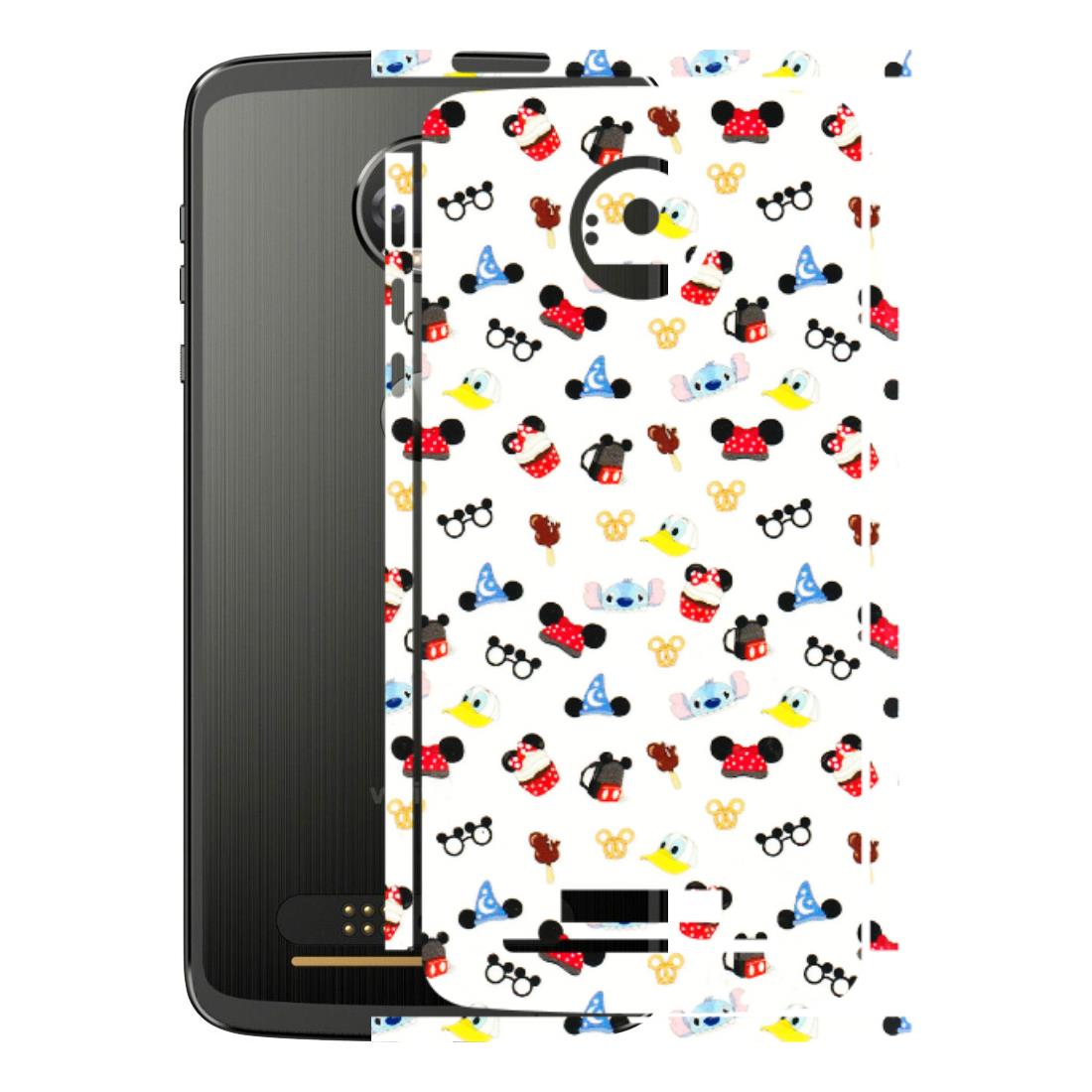 Motorola Phone Skins (All Models) - Minnie Mouse & Donald Doodles s - 3D Embossed Finish (L-194) Motorola Moto Z