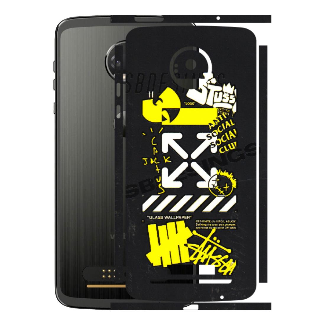 Motorola Phone Skins (All Models) - Anti Social Graffiti - 3D Embossed Finish (L-198) Motorola Moto Z