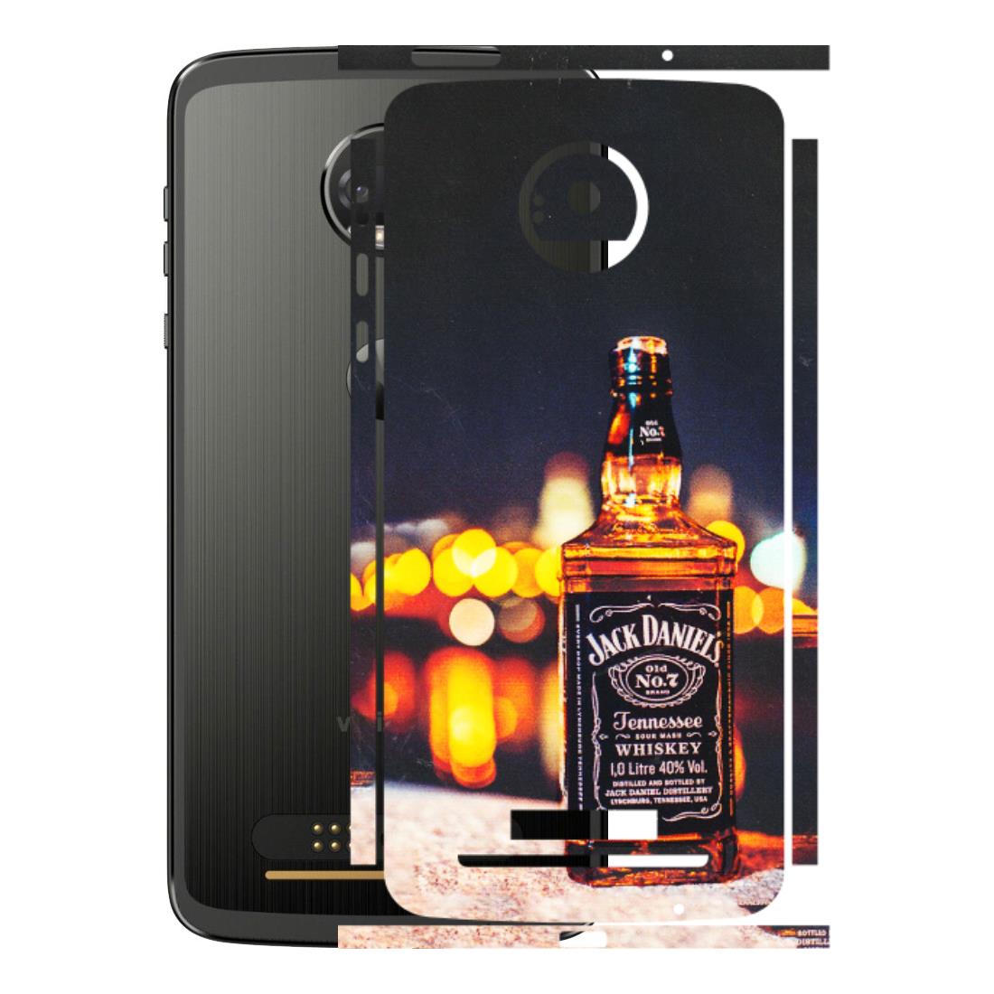 Motorola Phone Skins (All Models) - JD Whiskey Bottle - 3D Embossed Finish (L-20) Motorola Moto Z