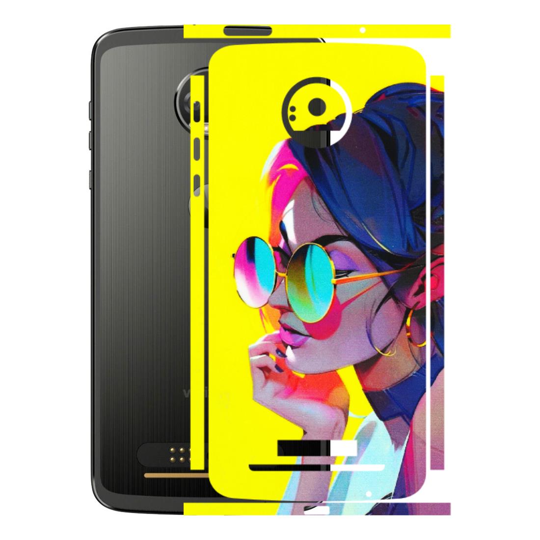 Motorola Phone Skins (All Models) - Bold Stylish Girl - 3D Embossed Finish (L-222) Motorola Moto Z