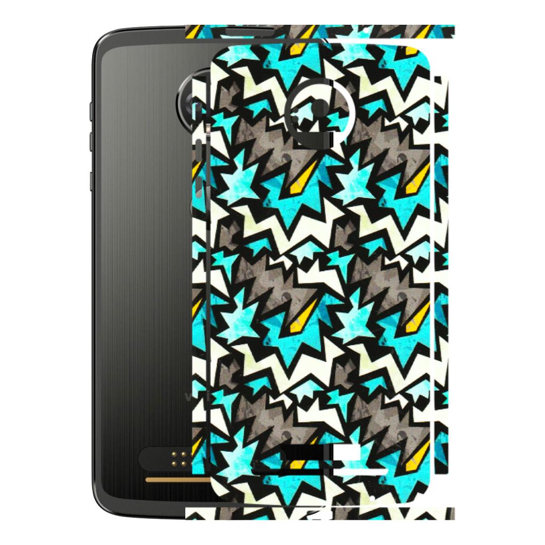 Motorola Phone Skins (All Models) - Funky Zig Zag - 3D Embossed Finish (L-223) Motorola Moto Z