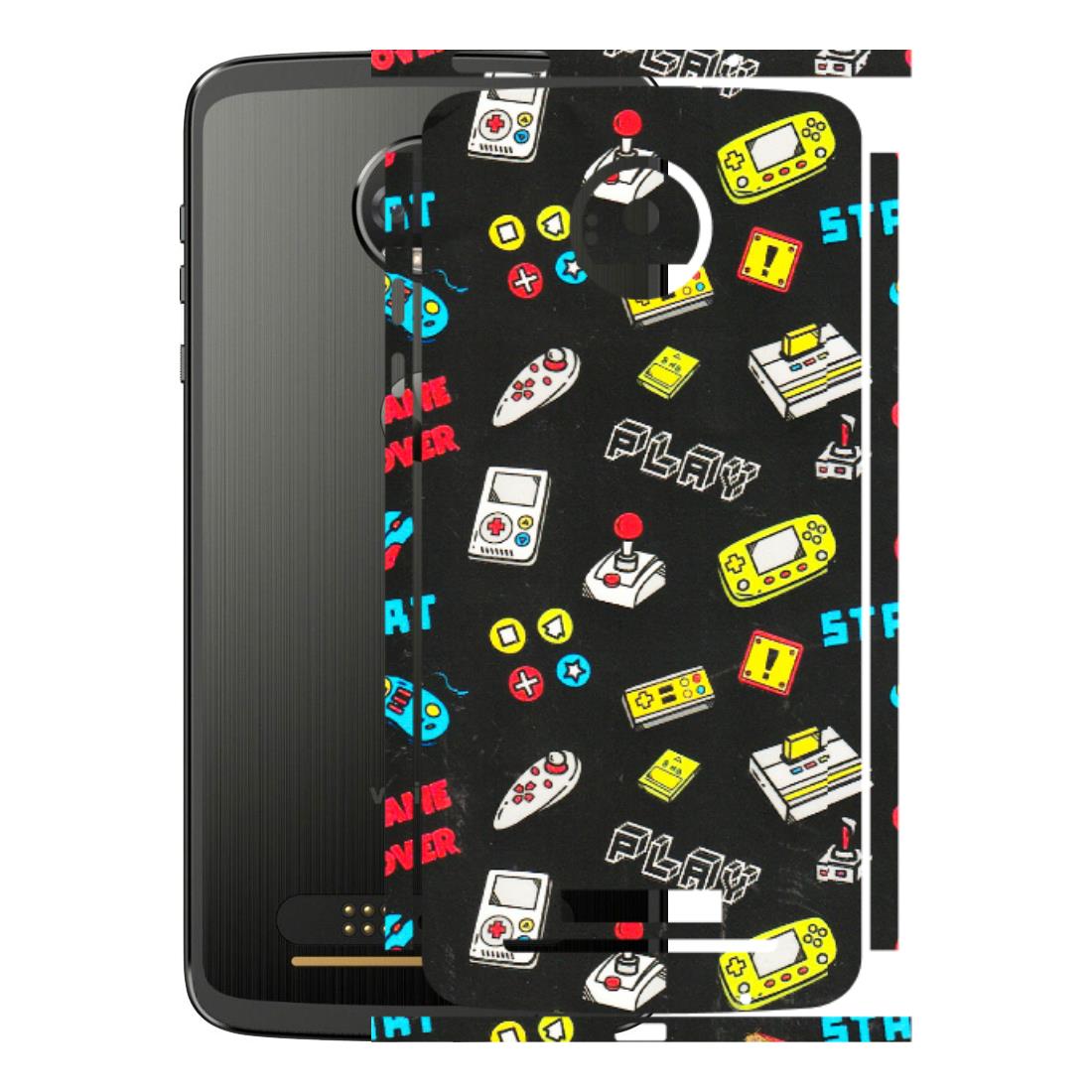 Motorola Phone Skins (All Models) - Gaming Doodles - 3D Embossed Finish (L-224) Motorola Moto Z
