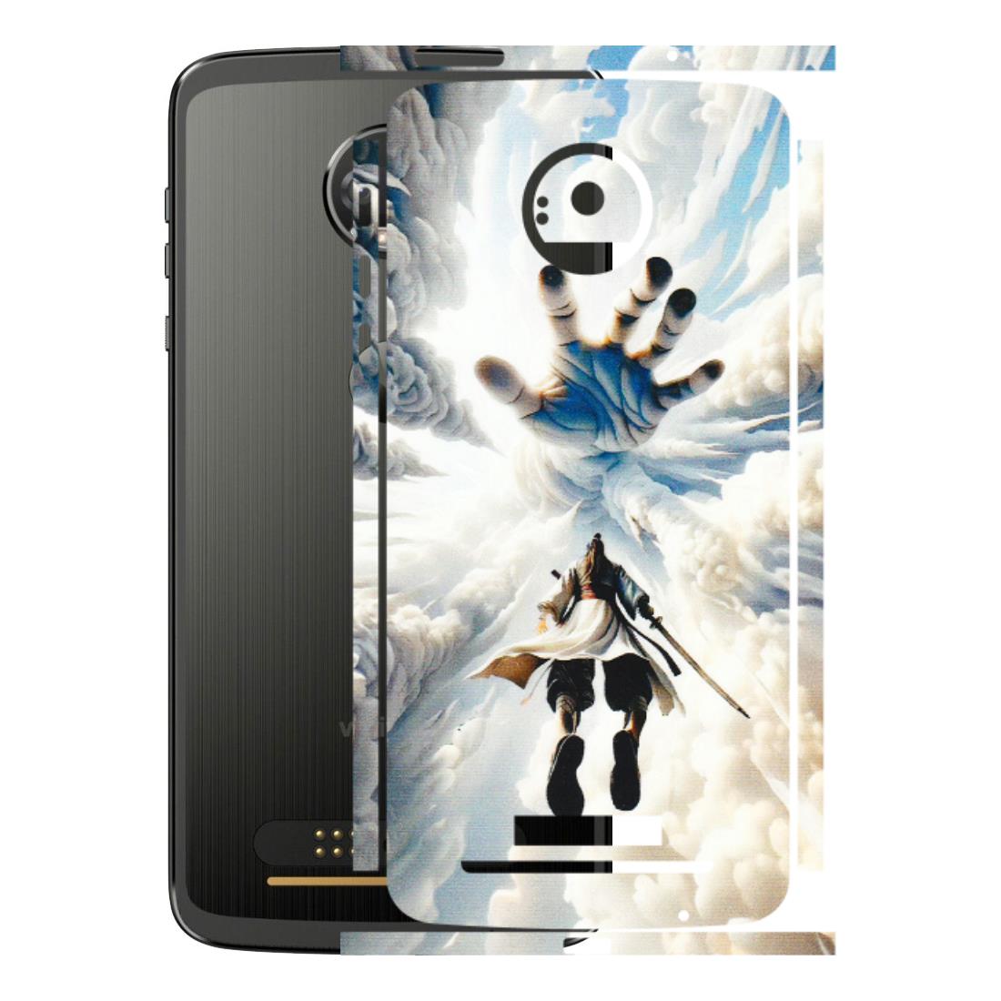 Motorola Phone Skins (All Models) - Big Hand With Monkey King - 3D Embossed Finish (L-323) Motorola Moto Z