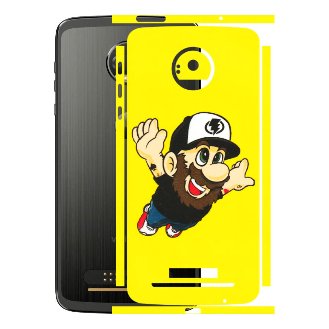 Motorola Phone Skins (All Models) - Flying Beardo - 3D Embossed Finish (L-60) Motorola Moto Z