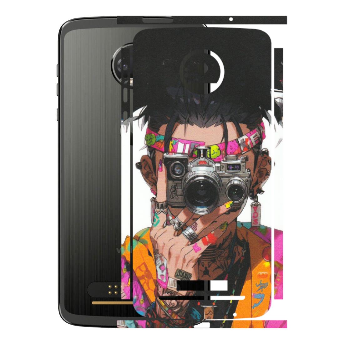 Motorola Phone Skins (All Models) - Camera Lover Girl - Matte Finish (M-09) Motorola Moto Z