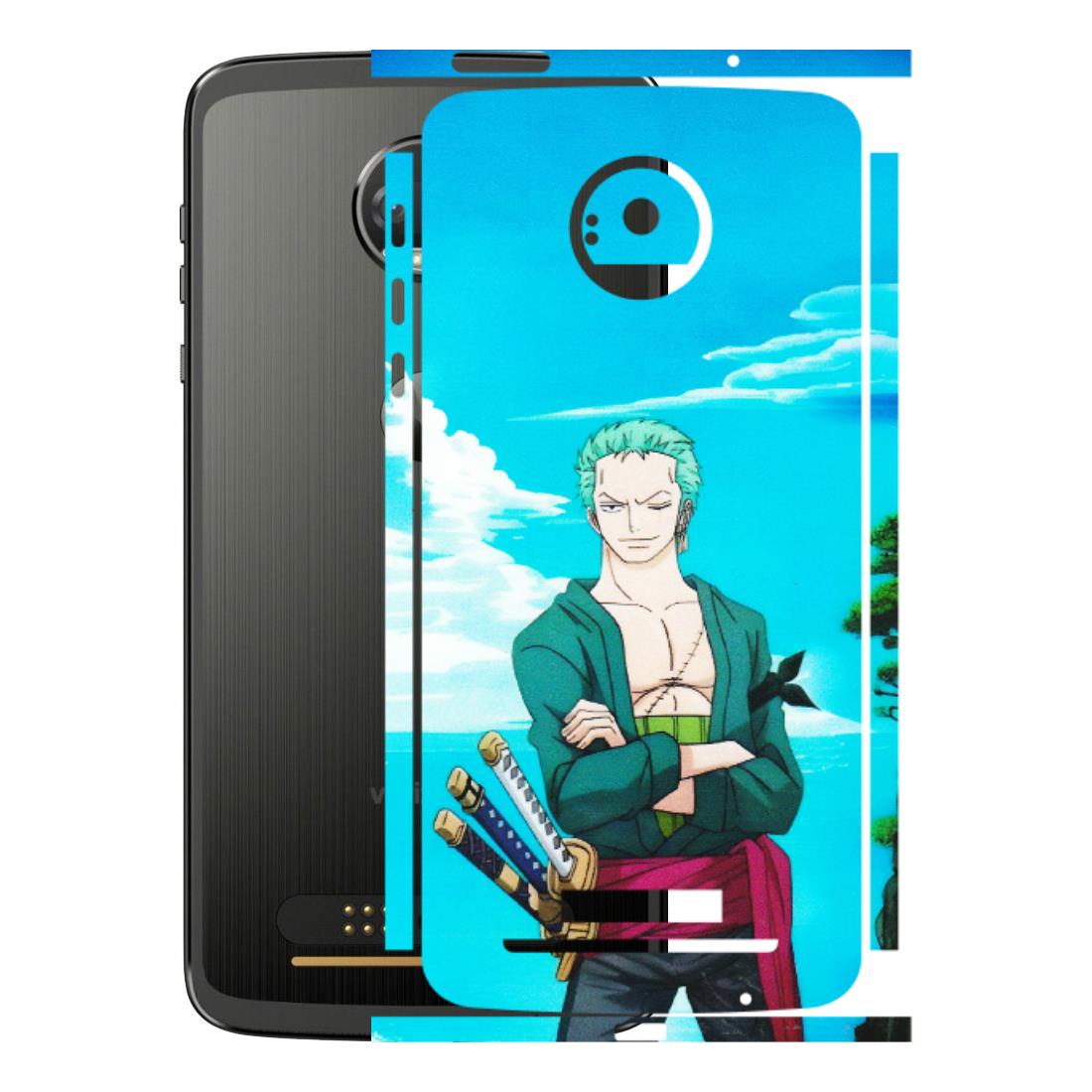 Motorola Phone Skins (All Models) - Cool Swordman Zoro Anime - Matte Finish (M-143) Motorola Moto Z