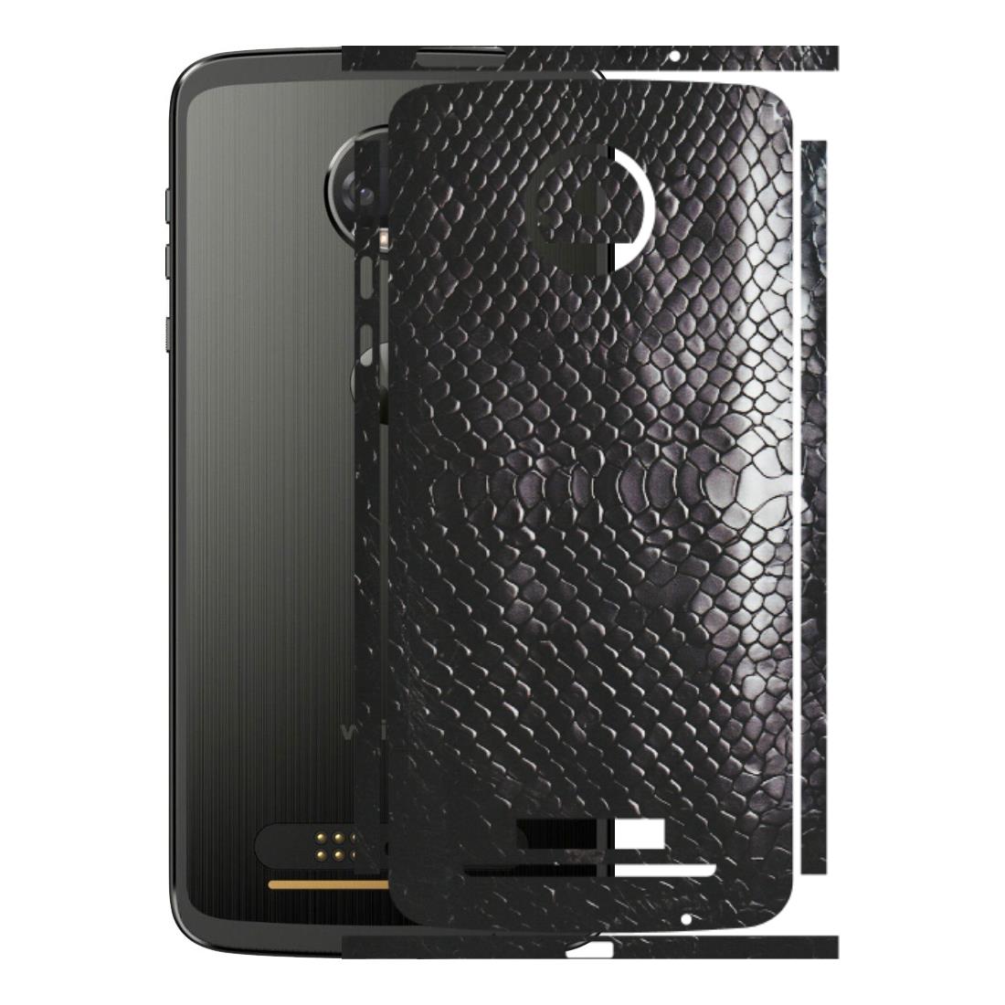 Motorola Phone Skins (All Models) - Black Snack Leather - Matte Finish (M-147) Motorola Moto Z