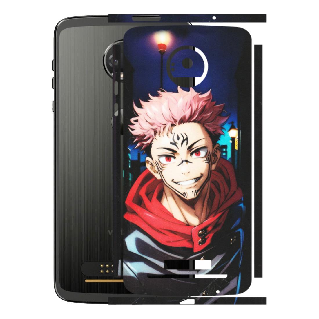 Motorola Phone Skins (All Models) - Yuji Itadori Funny Face Anime - Matte Finish (M-152) Motorola Moto Z