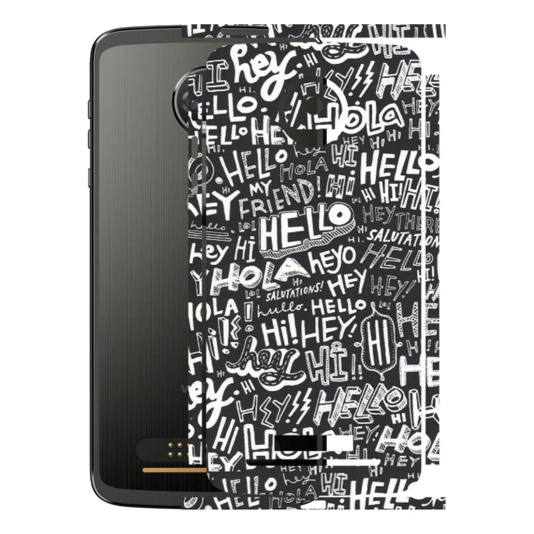 Motorola Phone Skins (All Models) - Hi Hello Doodles - Matte Finish (M-25) Motorola Moto Z