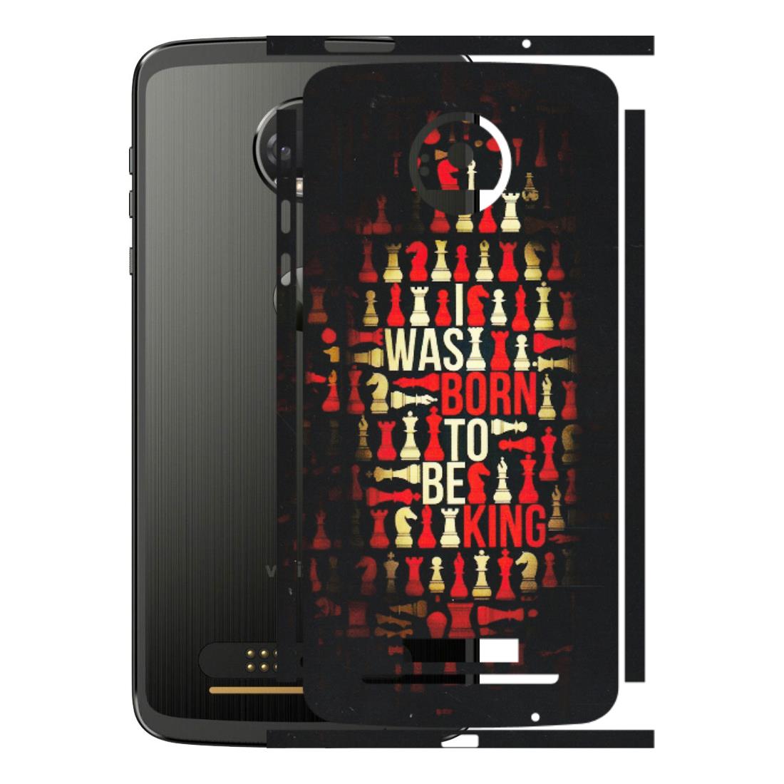 Motorola Phone Skins (All Models) - Born To Be King - Matte Finish (M-73) Motorola Moto Z