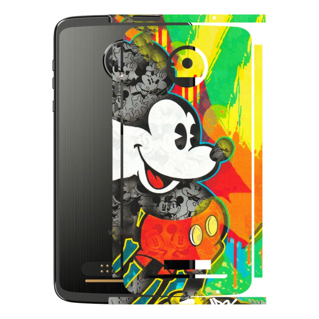 Motorola Phone Skins (All Models) - Multiple Mickey With Colourful Texture - Matte Finish (M-84) Motorola Moto Z