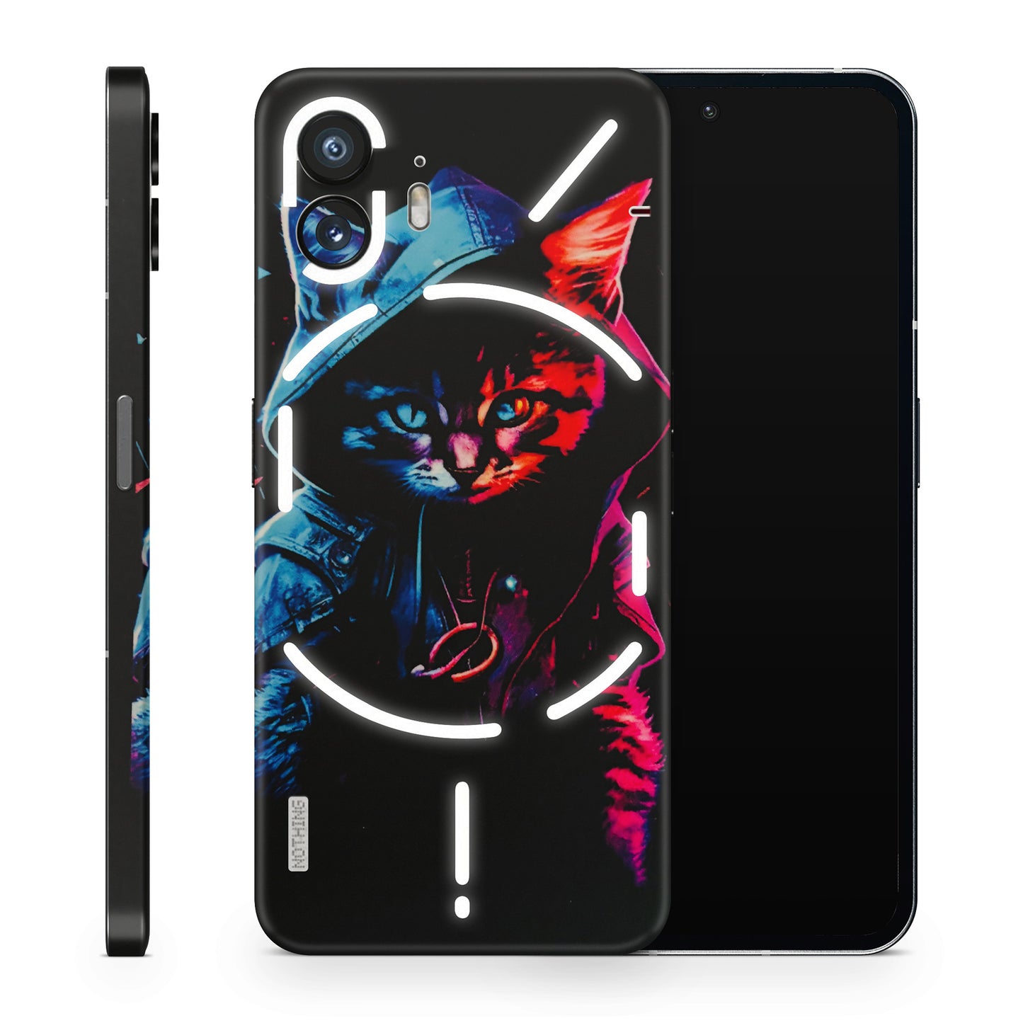 Cyberpunk Cat Matte Finish Phone Skin