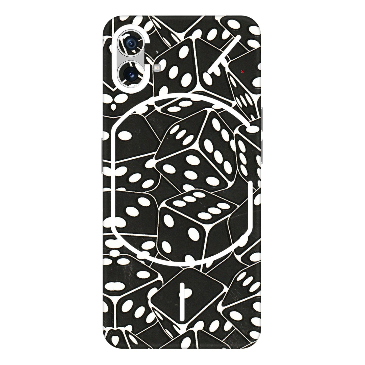 Nothing Phone Skins (All Models) - Big Black Dices - 3D Embossed Finish (L-106) Nothing Phone 1 5G
