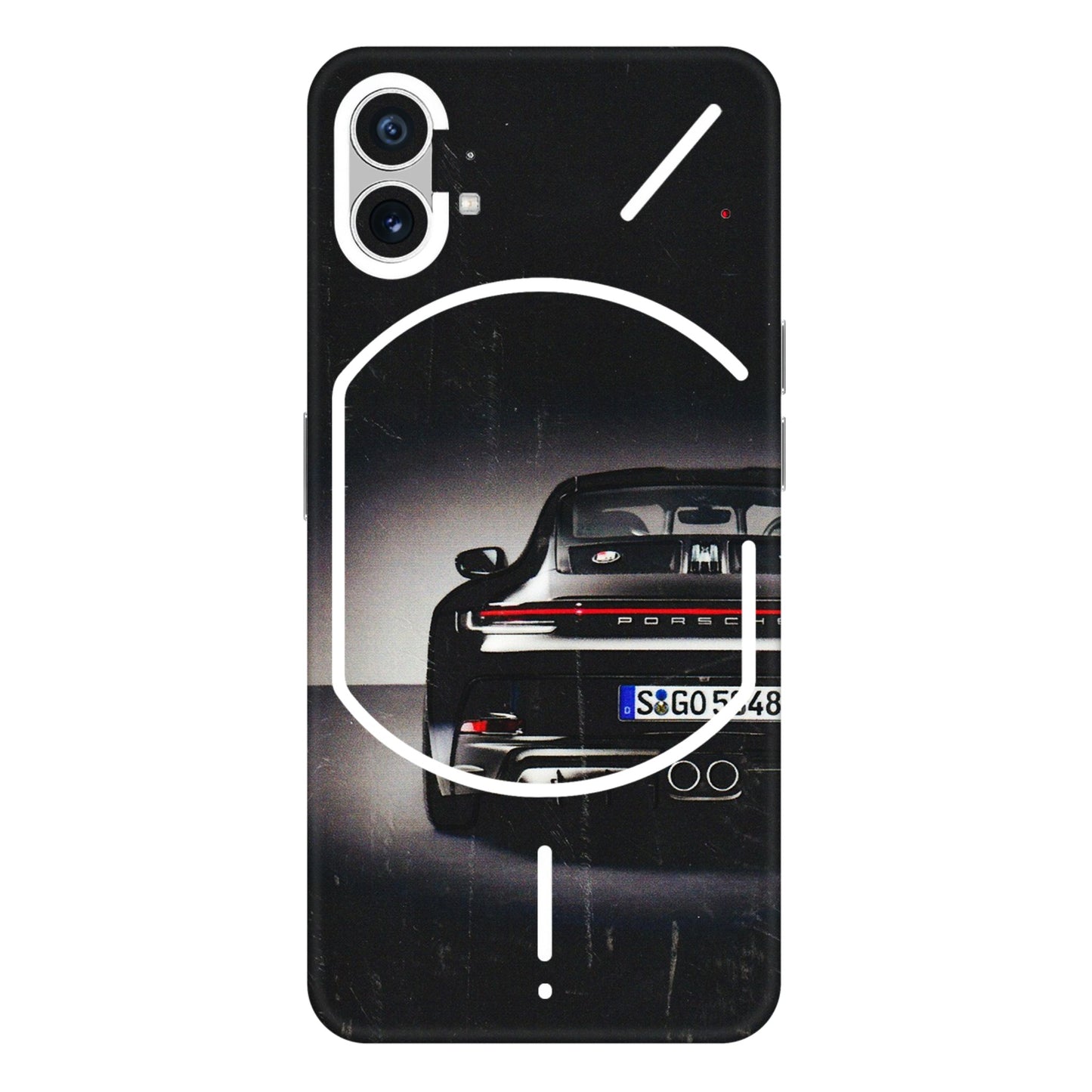Nothing Phone Skins (All Models) - New Black Porsche GT3 - 3D Embossed Finish (L-327) Nothing Phone 1 5G